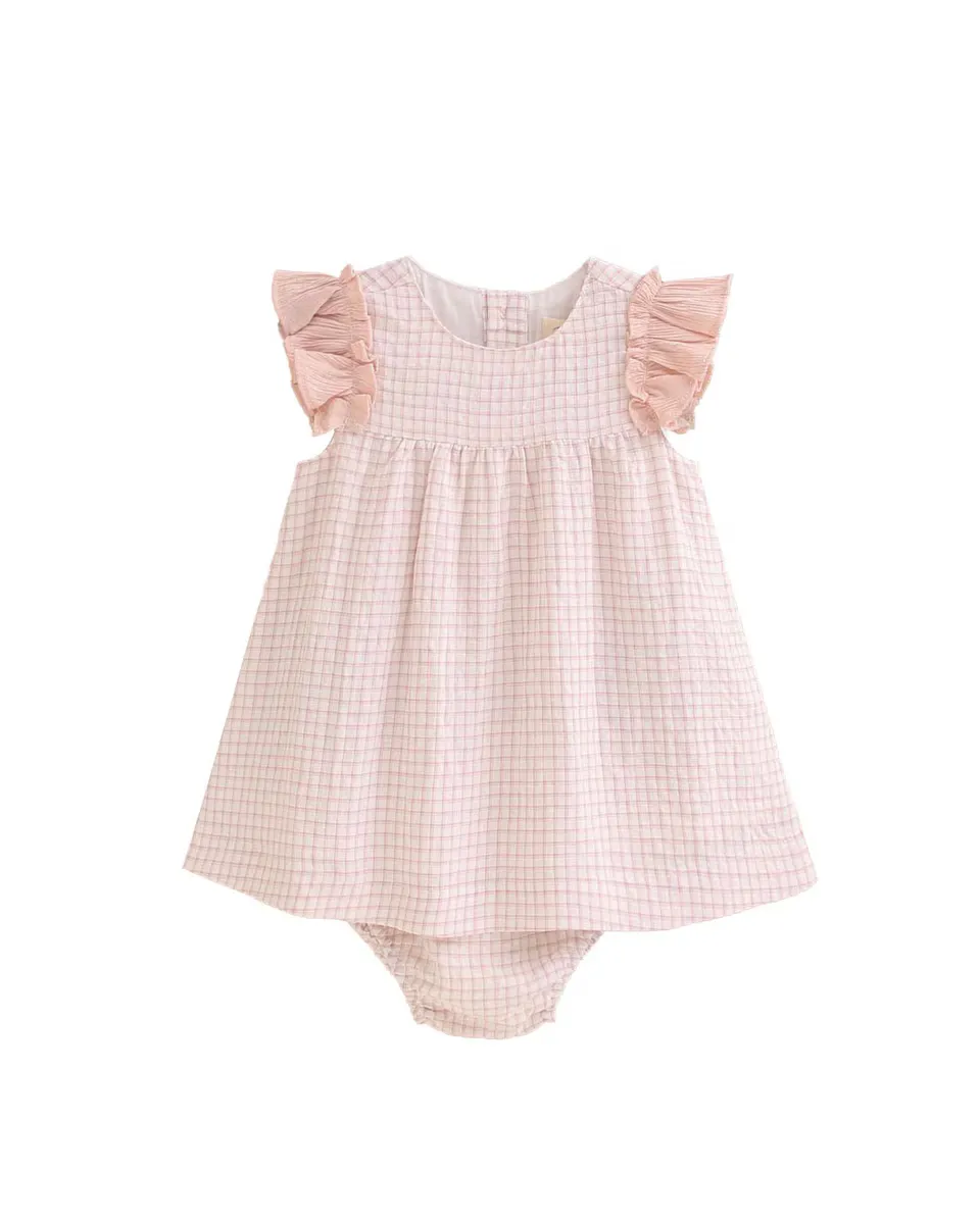 Клетчатое платье для девочки с рюшами на плечах и трусиками в тон Dadati, цвет Rosa
Клетчатое платье для девочки с рюшами на плечах и трусиками в тон Dadati, цвет Rosa