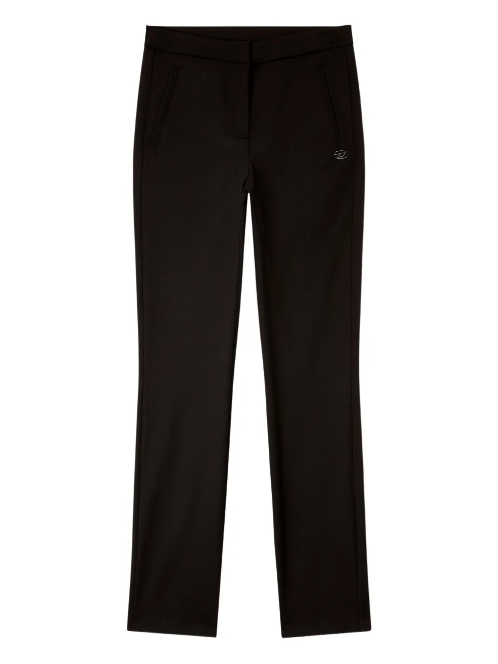 Прямые брюки с боковыми деталями DIESEL, черный 
Прямые брюки с боковыми деталями DIESEL, черный