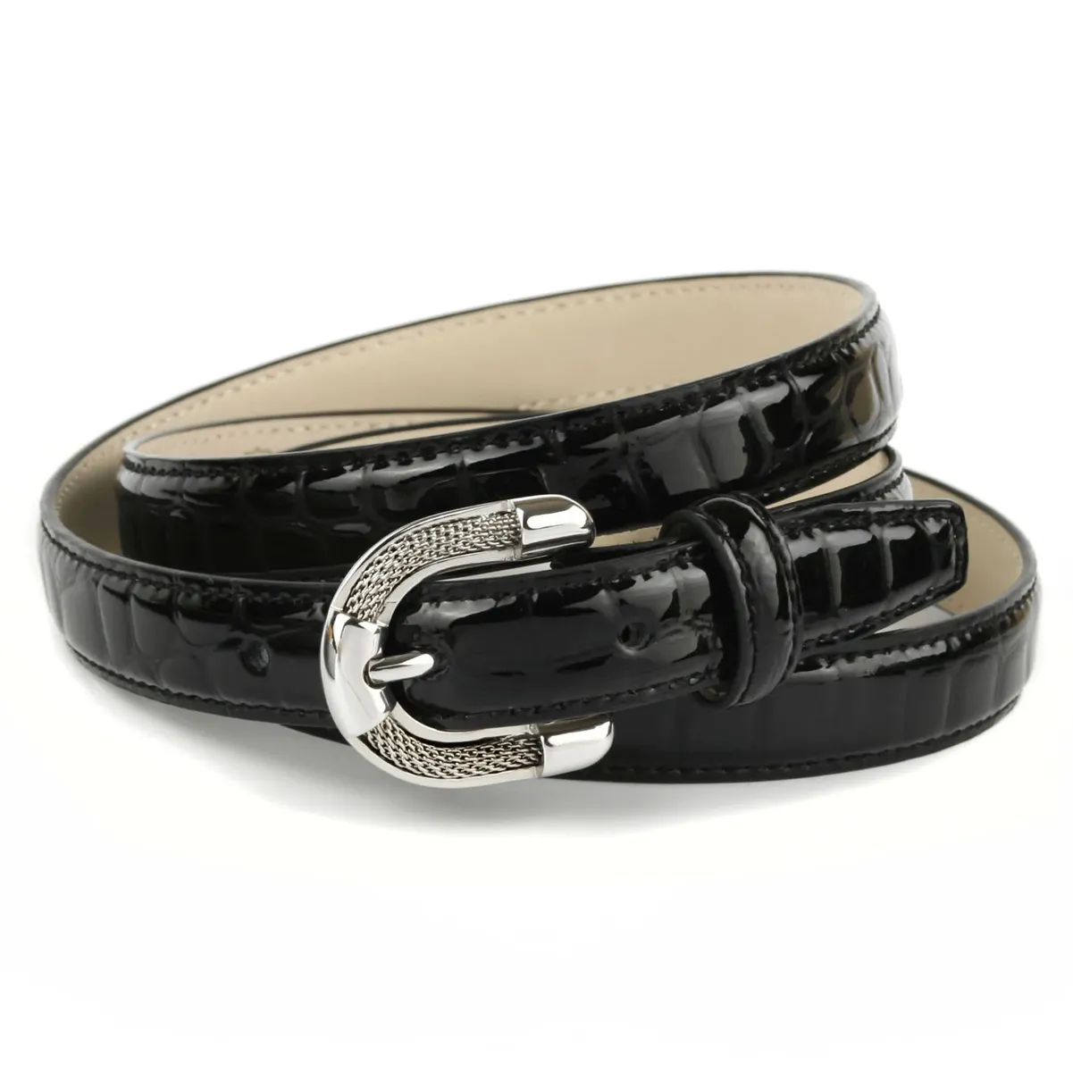 Ремень кожаный Anthoni Crown, лакированный ремень с узором под кожу крокодила, элегантная застежка, черный
Ремень кожаный Anthoni Crown, лакированный ремень с узором под кожу крокодила, элегантная застежка, черный