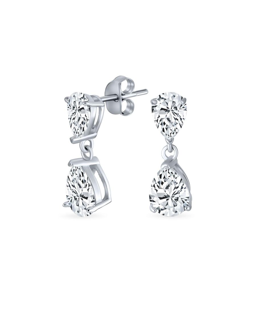 Элегантные, простые, классические серьги-подвески из стерлингового серебра с двойными каплевидными фианитами в форме капли Bling Jewelry, Clear
Элегантные, простые, классические серьги-подвески из стерлингового серебра с двойными каплевидными фианитами в форме капли Bling Jewelry, Clear