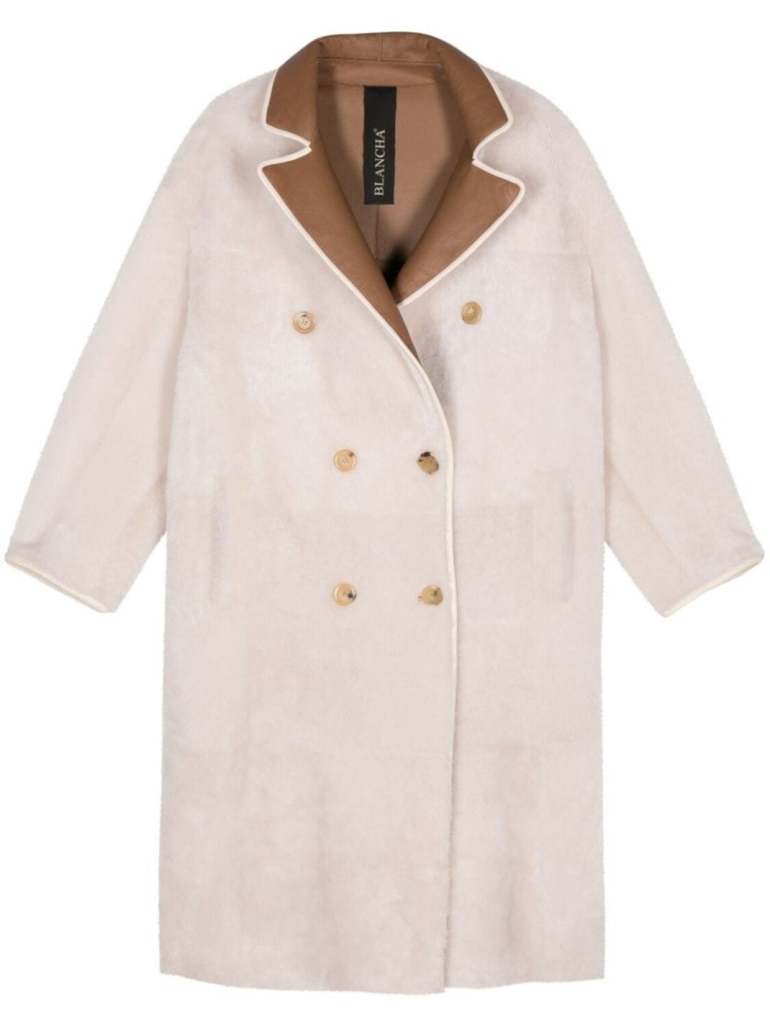 Blancha двустороннее двубортное пальто, нейтральный цвет
Blancha двустороннее двубортное пальто, нейтральный цвет
