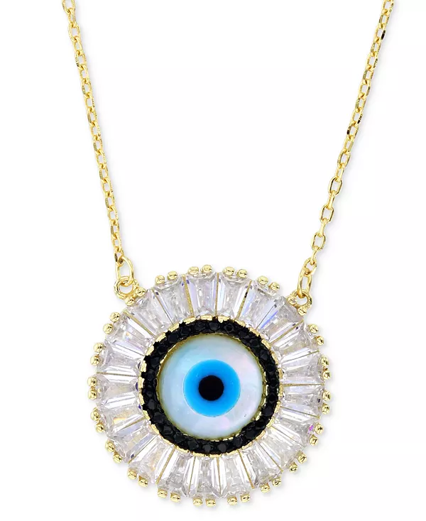 Ожерелье с подвеской от сглаза из стерлингового серебра с 14-каратным золотом, кубическим цирконием и эмалью, длина 16 дюймов + удлинитель 1 дюйм Macy'S, yellow
Ожерелье с подвеской от сглаза из стерлингового серебра с 14-каратным золотом, кубическим цирконием и эмалью, длина 16 дюймов + удлинитель 1 дюйм Macy'S, yellow