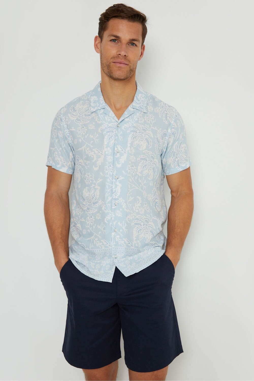 Рубашка из 100% хлопка с коротким рукавом и принтом Revere Threadbare, синий
Рубашка из 100% хлопка с коротким рукавом и принтом Revere Threadbare, синий