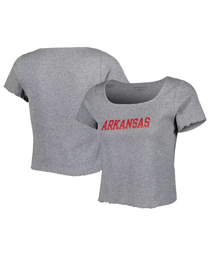 Женская серая футболка Arkansas Razorbacks Baby Rib с отделкой салатового края Boxercraft
Женская серая футболка Arkansas Razorbacks Baby Rib с отделкой салатового края Boxercraft