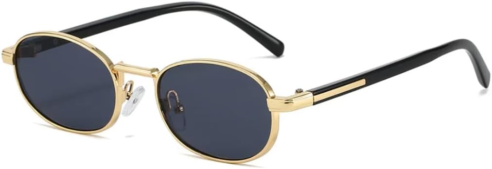 Ретро маленькие овальные металлические солнцезащитные очки для женщин с защитой от УФ-излучения UV400, модные, серебристый градиент, мужские солнцезащитные очки в стиле панк UUPTTPL, Gold Black
Ретро маленькие овальные металлические солнцезащитные очки для женщин с защитой от УФ-излучения UV400, модные, серебристый градиент, мужские солнцезащитные очки в стиле панк UUPTTPL, Gold Black