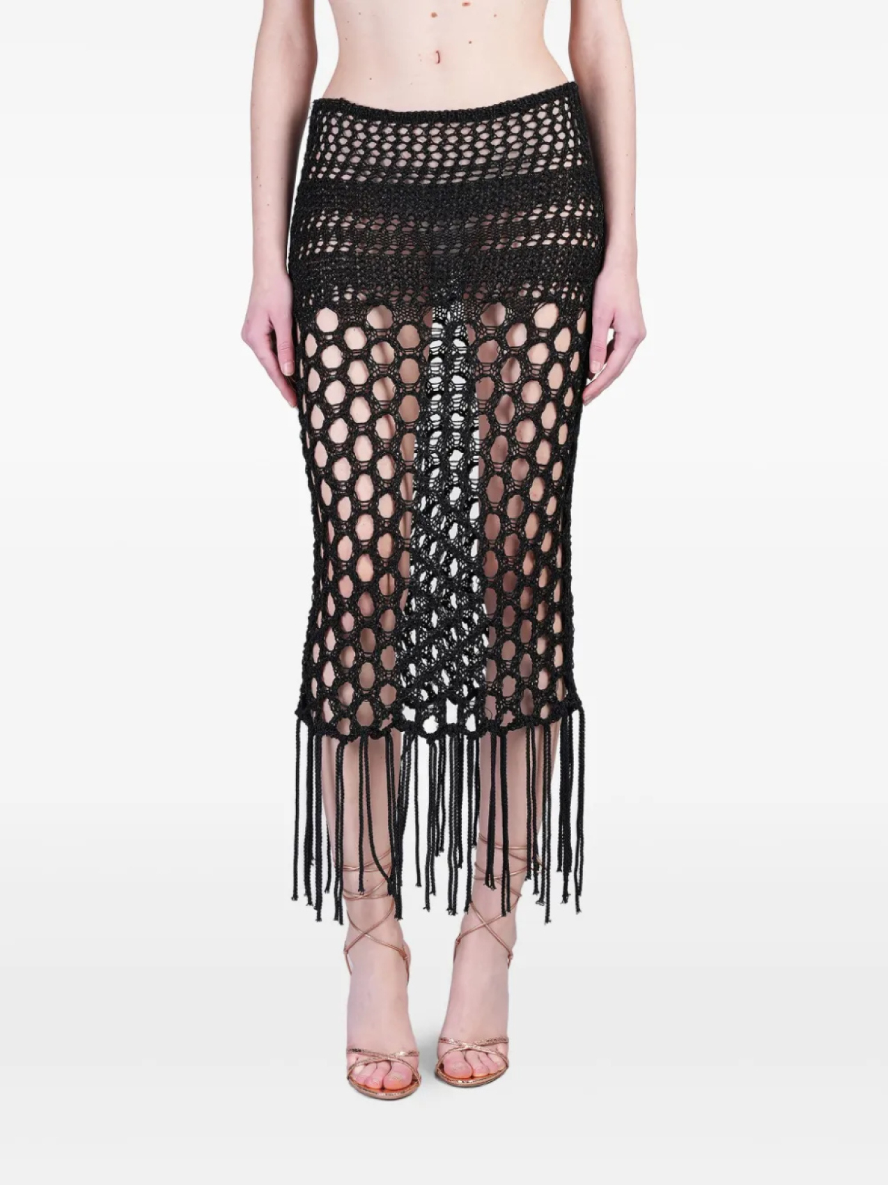 Длинная юбка ажурной вязки Laneus, черный
Длинная юбка ажурной вязки Laneus, черный