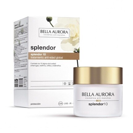 Антивозрастной крем 50 мл - Формула Splendor 10 для заметно более молодой и упругой кожи, Bella Aurora
Антивозрастной крем 50 мл - Формула Splendor 10 для заметно более молодой и упругой кожи, Bella Aurora