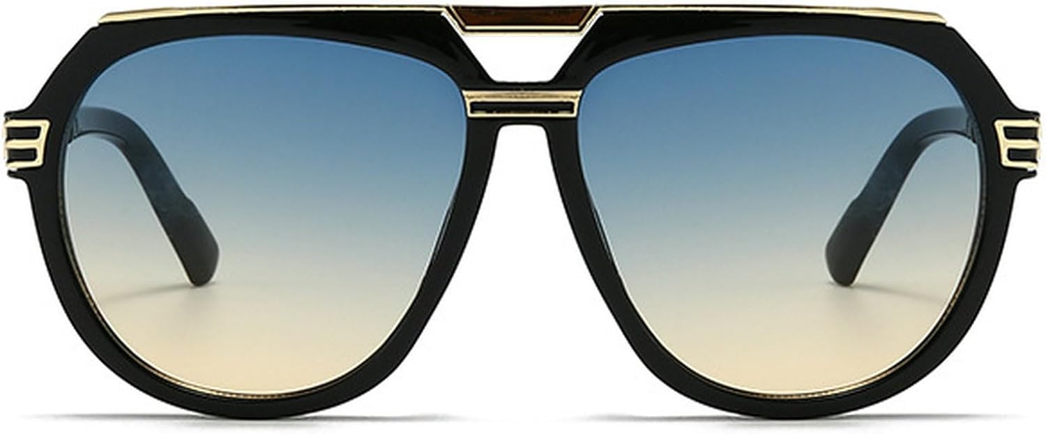 Роскошные женские солнцезащитные очки-пилот, мужские ретро-очки-пилот, модные солнцезащитные очки с градиентным металлическим двойным острием, унисекс mincl, Blue Yellow
Роскошные женские солнцезащитные очки-пилот, мужские ретро-очки-пилот, модные солнцезащитные очки с градиентным металлическим двойным острием, унисекс mincl, Blue Yellow