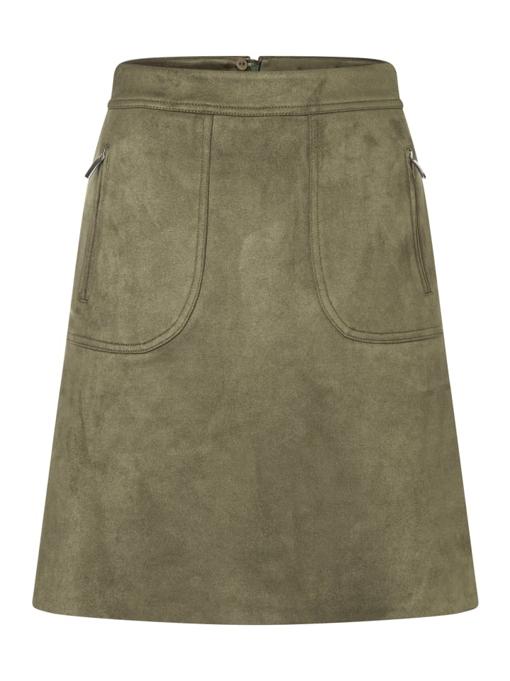 Короткая юбка из искусственной замши цвета оливы More & More
Короткая юбка из искусственной замши цвета оливы More & More