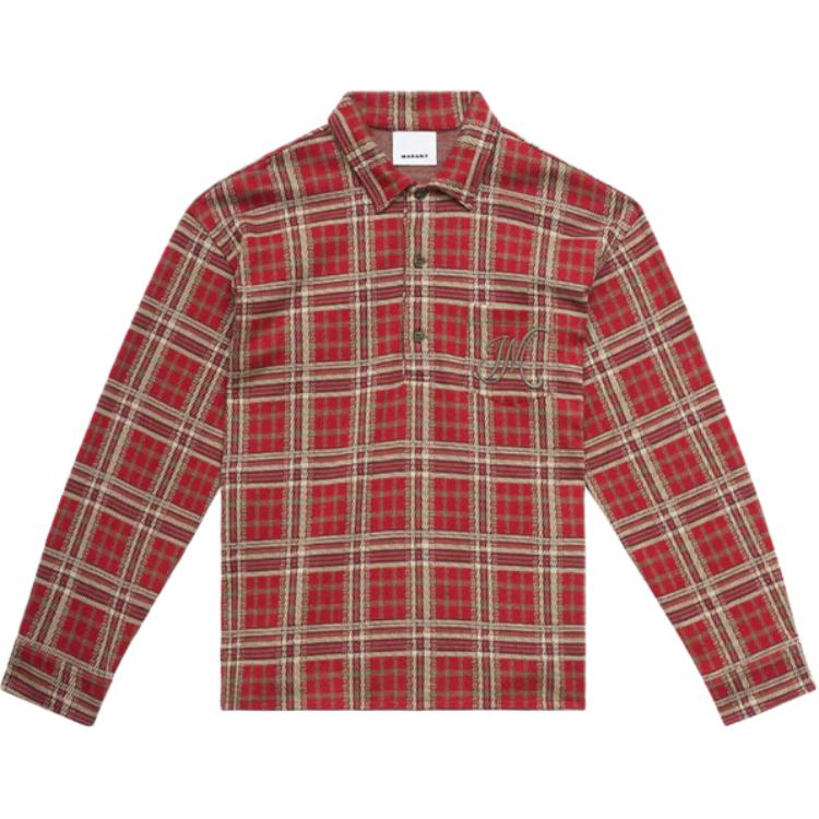 Клетчатая вышитая рубашка поло Isabel Marant, красный
Клетчатая вышитая рубашка поло Isabel Marant, красный