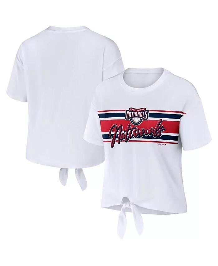 Женская белая футболка Washington Nationals с завязкой спереди Wear By Erin Andrews, белый
Женская белая футболка Washington Nationals с завязкой спереди Wear By Erin Andrews, белый