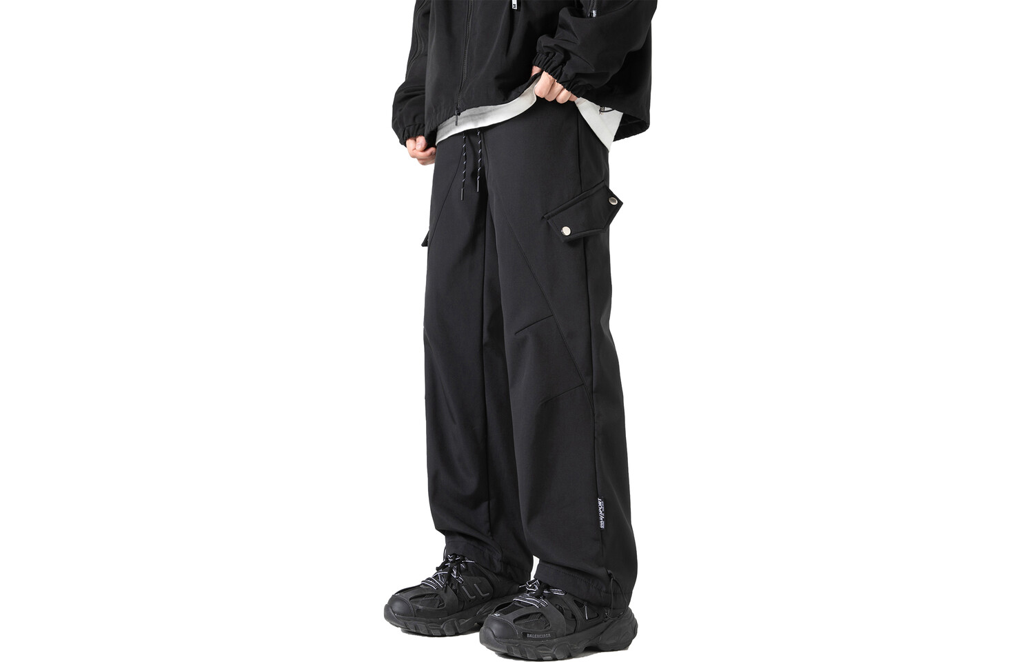 Повседневные брюки унисекс MONTVOO, Черный Плиссированный (Обычный)
Повседневные брюки унисекс MONTVOO, Черный Плиссированный (Обычный)