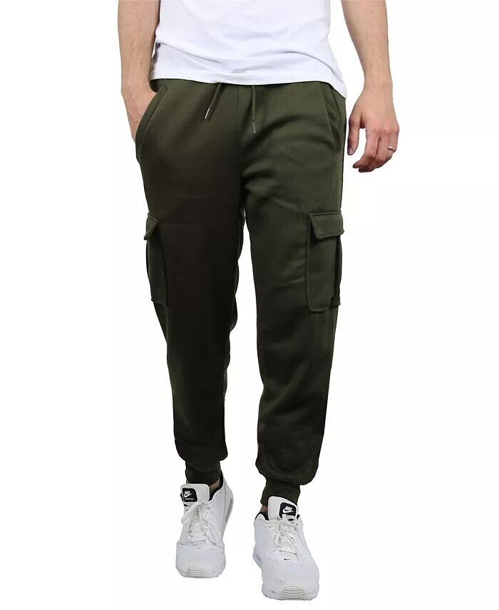 Мужские тяжелые спортивные штаны-карго для джоггеров на флисовой подкладке Blue Ice, зеленый 
Мужские тяжелые спортивные штаны-карго для джоггеров на флисовой подкладке Blue Ice, зеленый