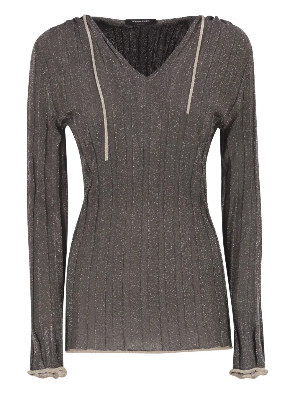 Свитер с капюшоном и люрексом Fabiana Filippi, серый
Свитер с капюшоном и люрексом Fabiana Filippi, серый