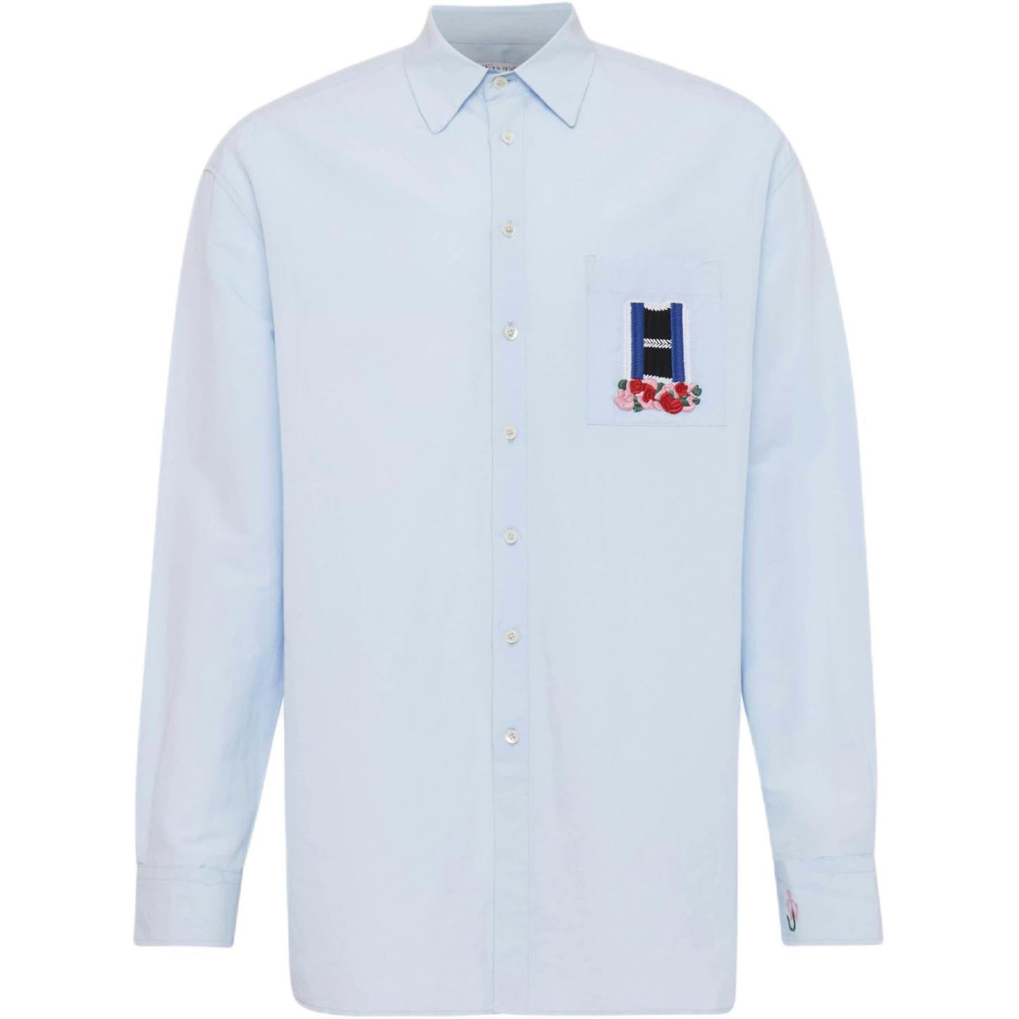 Рубашка с вышивкой JW Anderson, светло-голубой
Рубашка с вышивкой JW Anderson, светло-голубой