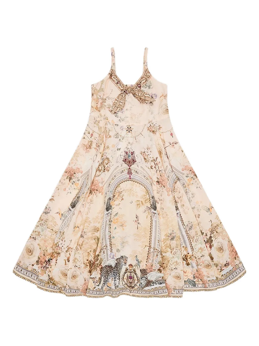 Платье с цветочным принтом и завязкой спереди Camilla Kids, нейтральный
Платье с цветочным принтом и завязкой спереди Camilla Kids, нейтральный