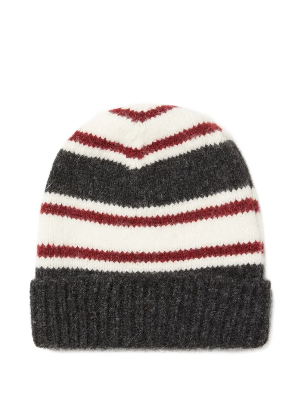 Шапка бини Grunge в полоску Alanui, серый 
Шапка бини Grunge в полоску Alanui, серый