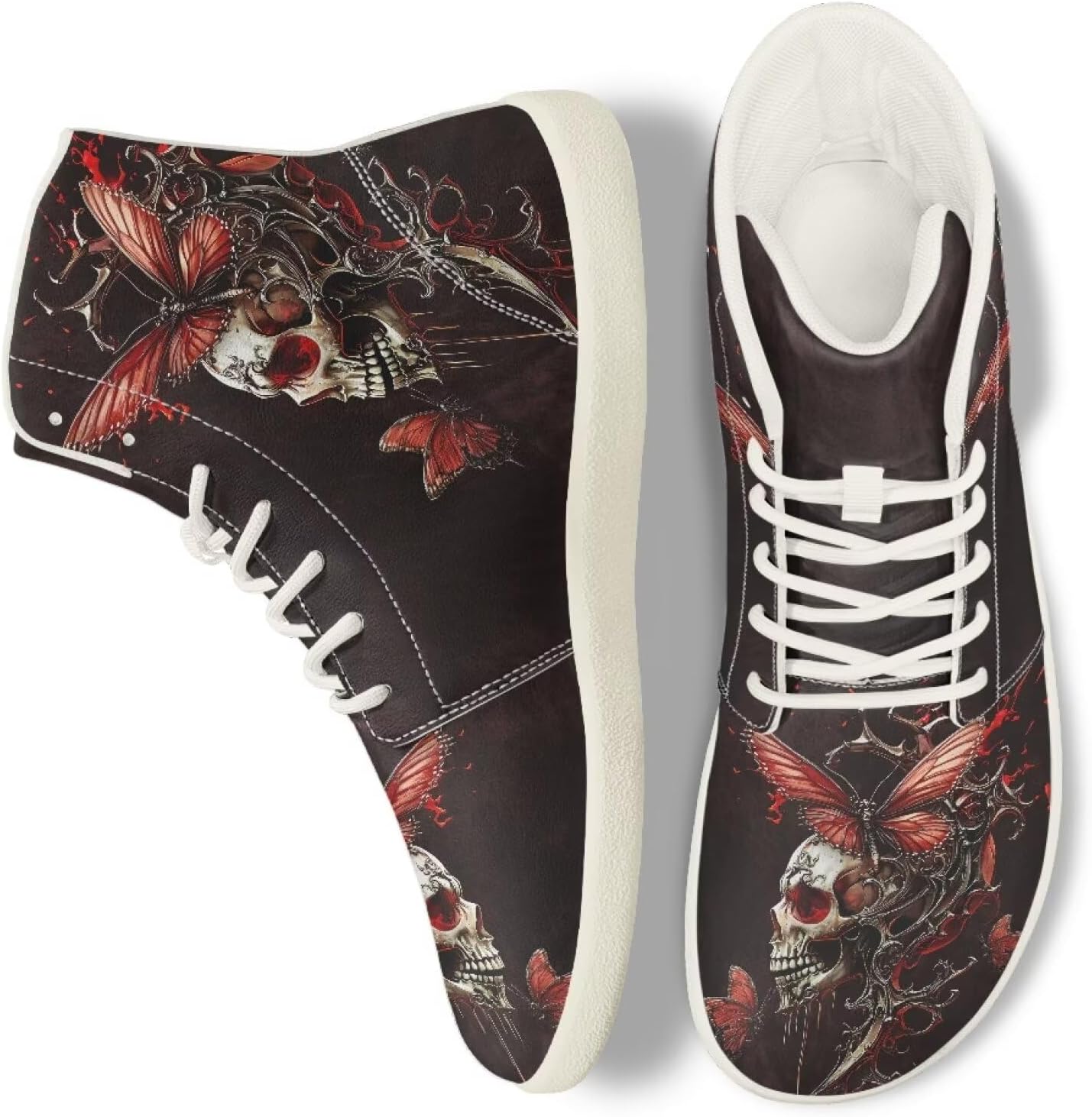 Мужские широкие высокие кроссовки босоногого типа, легкие, противоскользящие, для ходьбы, с нулевым перепадом, повседневные кроссовки с поддержкой лодыжки, размеры 5-14 Qoiuvncy, Goth Skull Red Butterfly
Мужские широкие высокие кроссовки босоногого типа, легкие, противоскользящие, для ходьбы, с нулевым перепадом, повседневные кроссовки с поддержкой лодыжки, размеры 5-14 Qoiuvncy, Goth Skull Red Butterfly