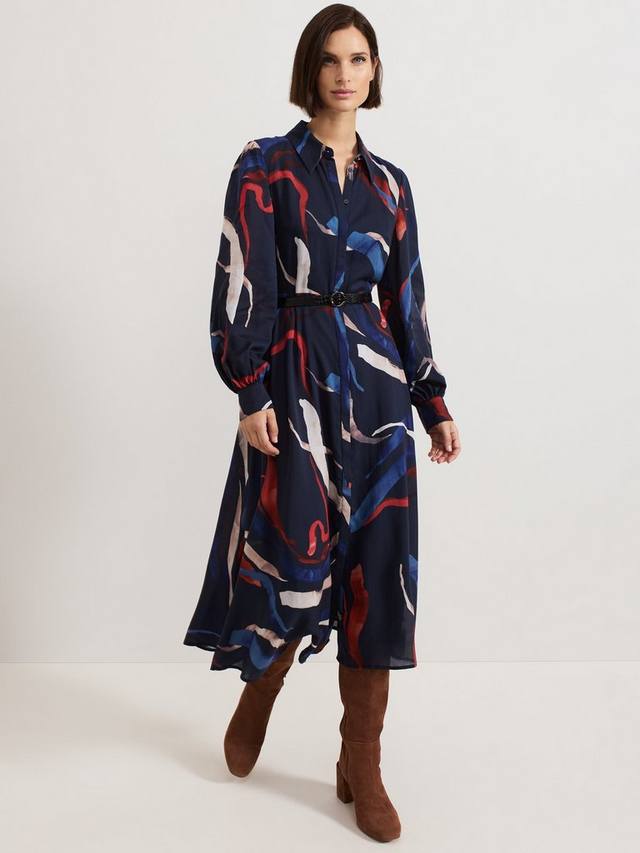 Платье-рубашка миди с абстрактным поясом katy Phase Eight, темно-синий/разноцветный
Платье-рубашка миди с абстрактным поясом katy Phase Eight, темно-синий/разноцветный