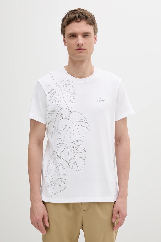 Хлопковая футболка Guess, белый
Хлопковая футболка Guess, белый