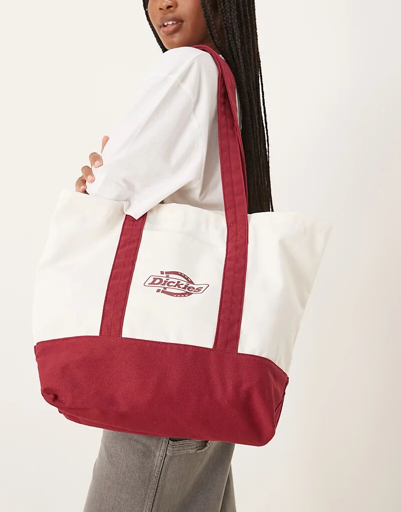 Холщовая сумка-тоут с логотипом Dickies в бежево-бордовом цвете
Холщовая сумка-тоут с логотипом Dickies в бежево-бордовом цвете
