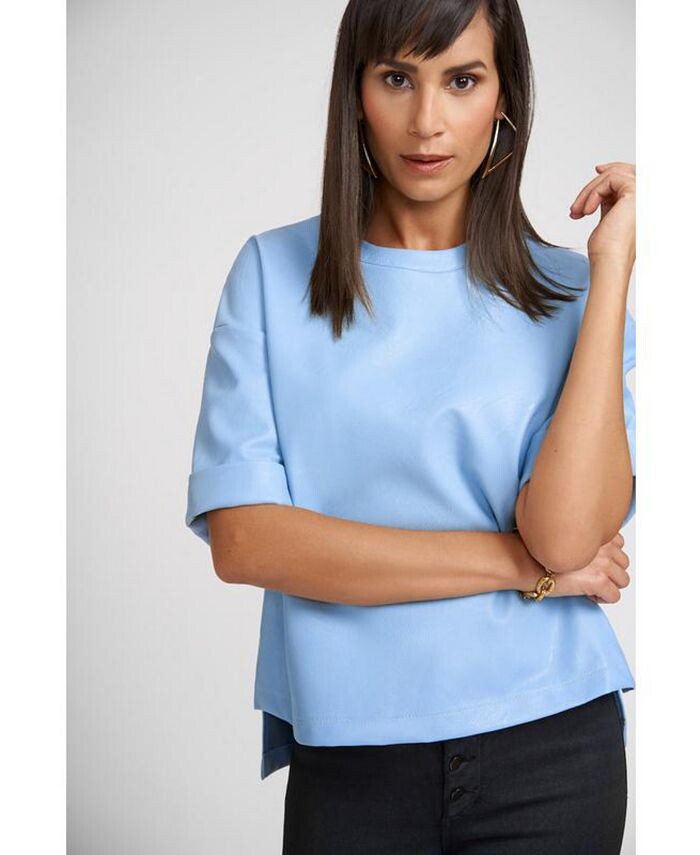 Топ Brooke из искусственной кожи с круглым вырезом-SKY Caldwell Collection, синий
Топ Brooke из искусственной кожи с круглым вырезом-SKY Caldwell Collection, синий