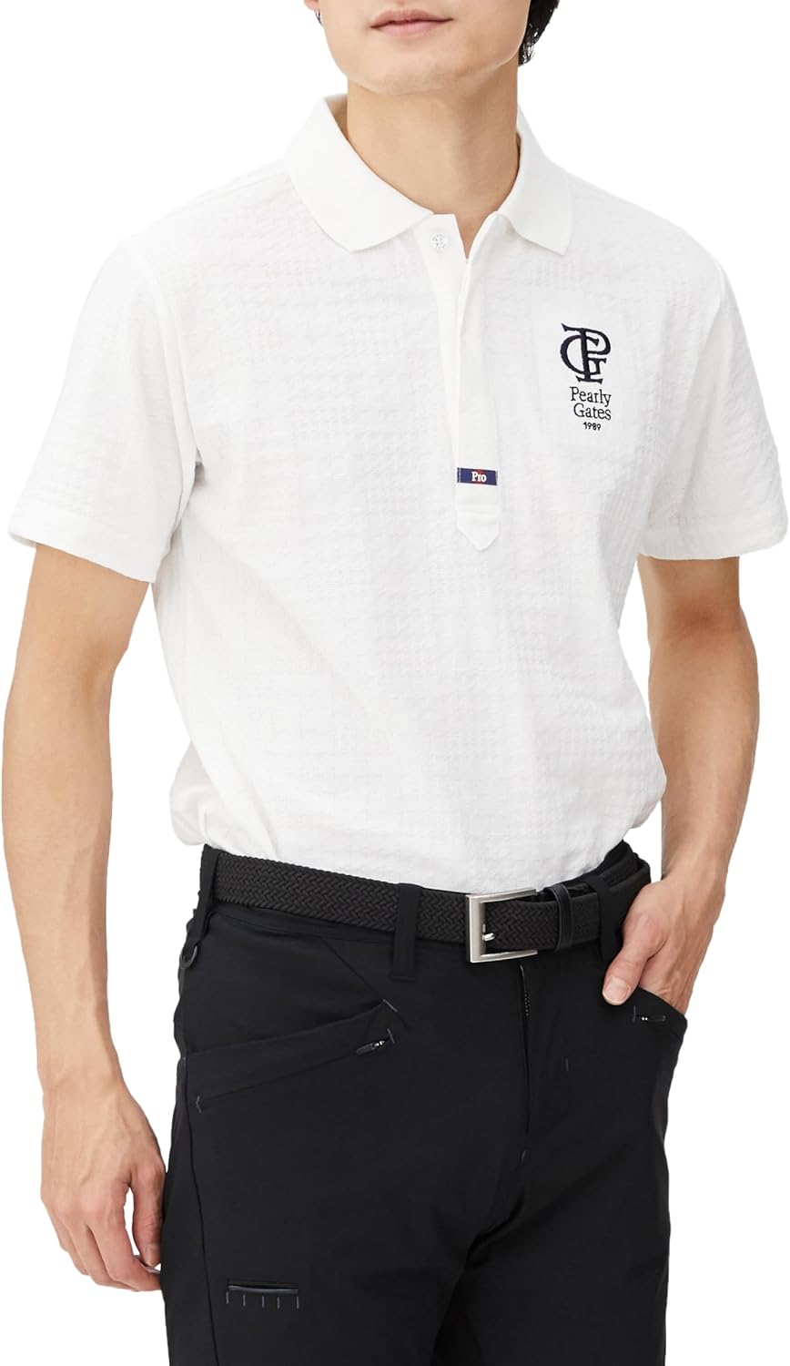 Мужская рубашка-поло PEARLY GATES с коротким рукавом (узор «Глен Чек» с вышитым логотипом) / Для игры в гольф / 053-4160309, белый
Мужская рубашка-поло PEARLY GATES с коротким рукавом (узор «Глен Чек» с вышитым логотипом) / Для игры в гольф / 053-4160309, белый