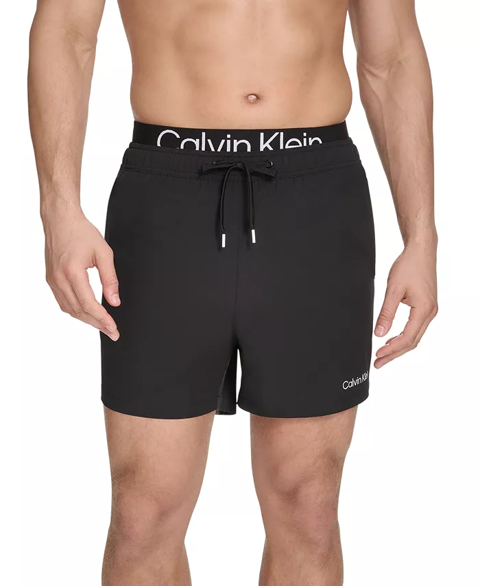 Мужские плавки Volley Modern Euro 5" с эластичным поясом и логотипом Calvin Klein, черный 
Мужские плавки Volley Modern Euro 5" с эластичным поясом и логотипом Calvin Klein, черный