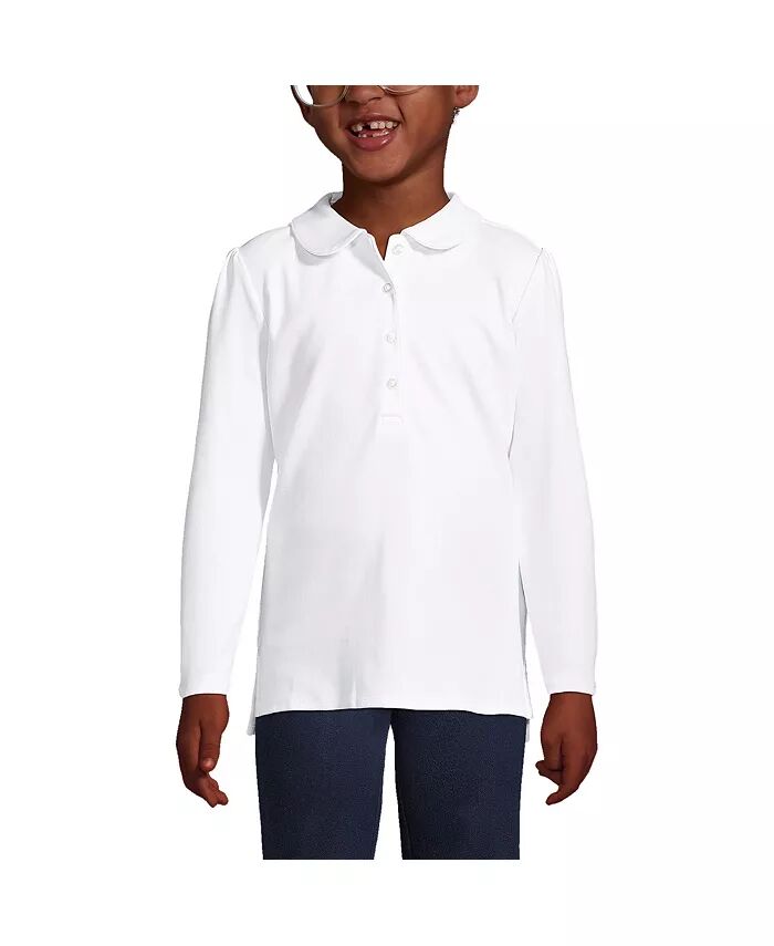 Школьная форма для девочек с длинным рукавом и воротником Питер Пэн рубашка поло Lands' End, белый
Школьная форма для девочек с длинным рукавом и воротником Питер Пэн рубашка поло Lands' End, белый