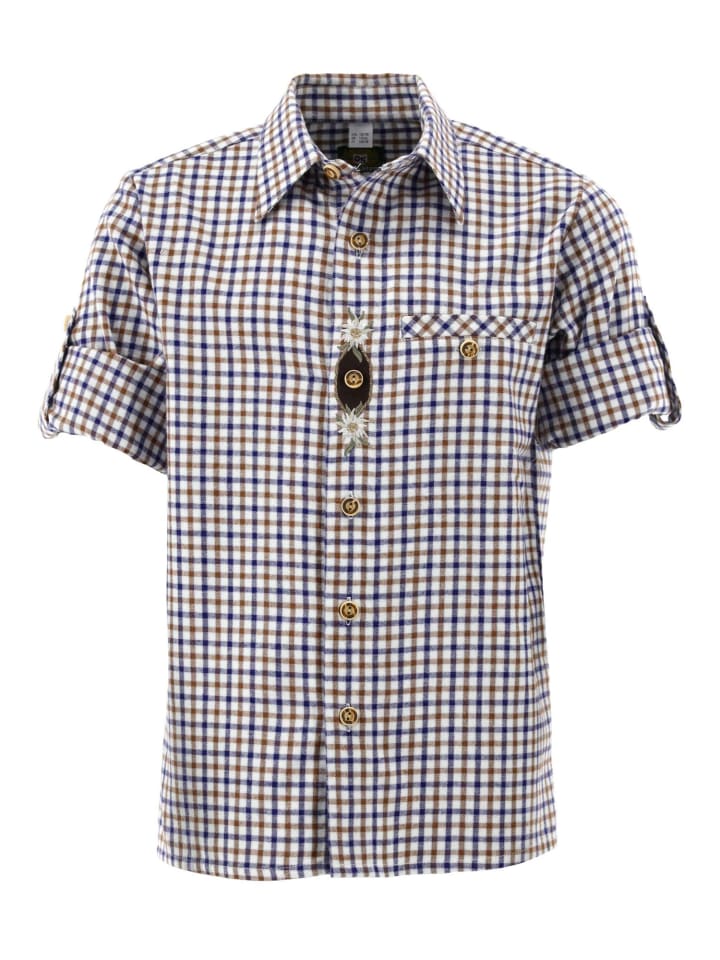 Детская традиционная рубашка Пелумо темно-коричневого цвета OS-Trachten
Детская традиционная рубашка Пелумо темно-коричневого цвета OS-Trachten