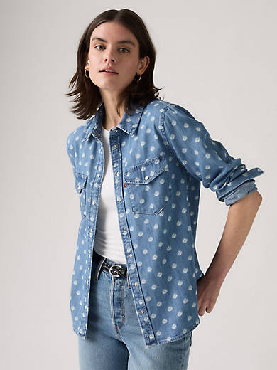 Легендарная джинсовая рубашка в стиле вестерн Levi's, цвет Catt Block Print - Blue
Легендарная джинсовая рубашка в стиле вестерн Levi's, цвет Catt Block Print - Blue