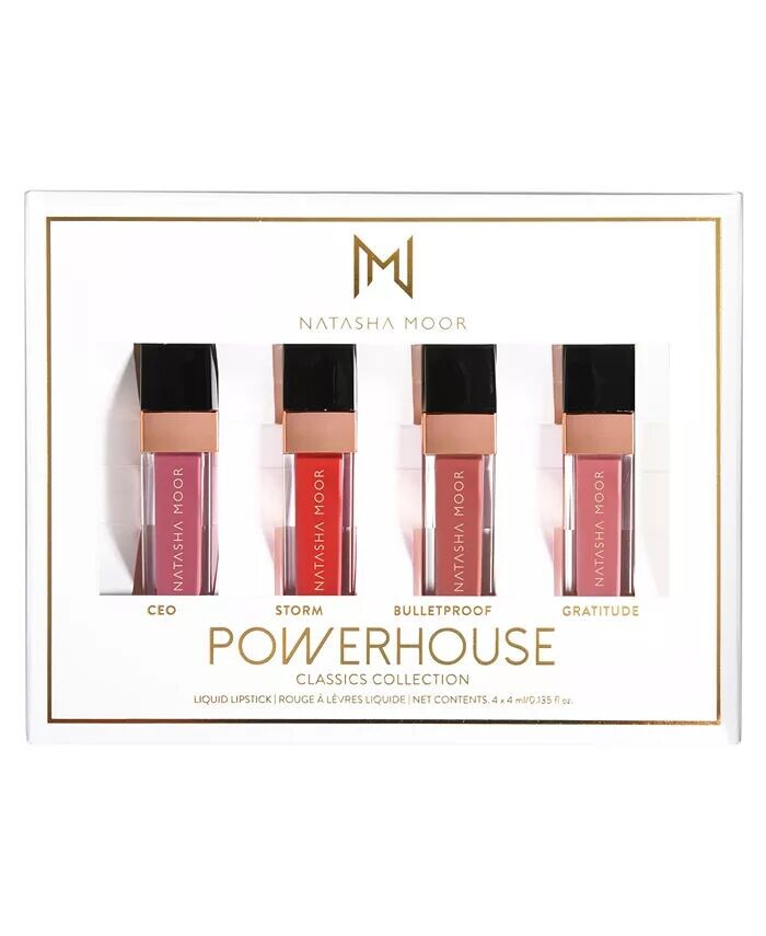 4 шт. Мини-набор Molten Matte Powerhouse Classics Collection Natasha Moor, цвет Ceo, Storm, Bulletproof, Gratitude
4 шт. Мини-набор Molten Matte Powerhouse Classics Collection Natasha Moor, цвет Ceo, Storm, Bulletproof, Gratitude