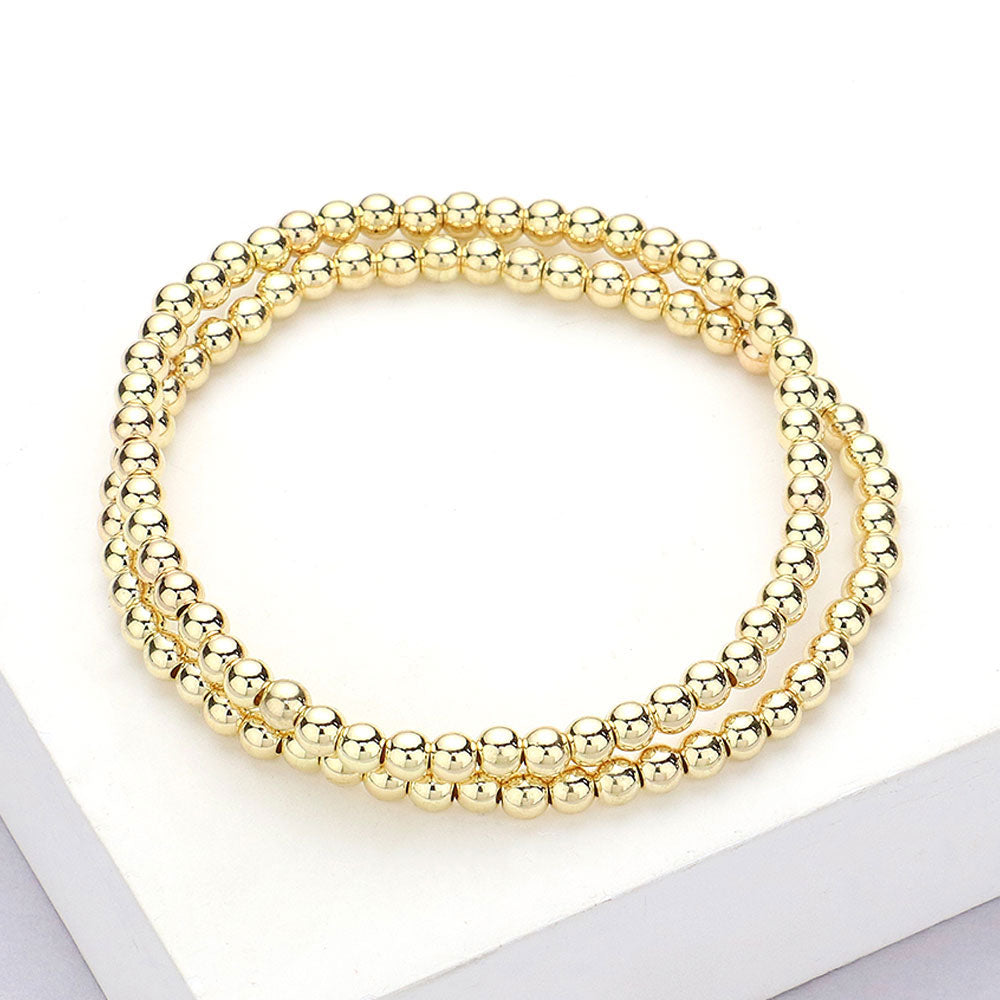 2 шт. - многослойные браслеты с шариками из нержавеющей стали Fashnzfab, золотой
2 шт. - многослойные браслеты с шариками из нержавеющей стали Fashnzfab, золотой