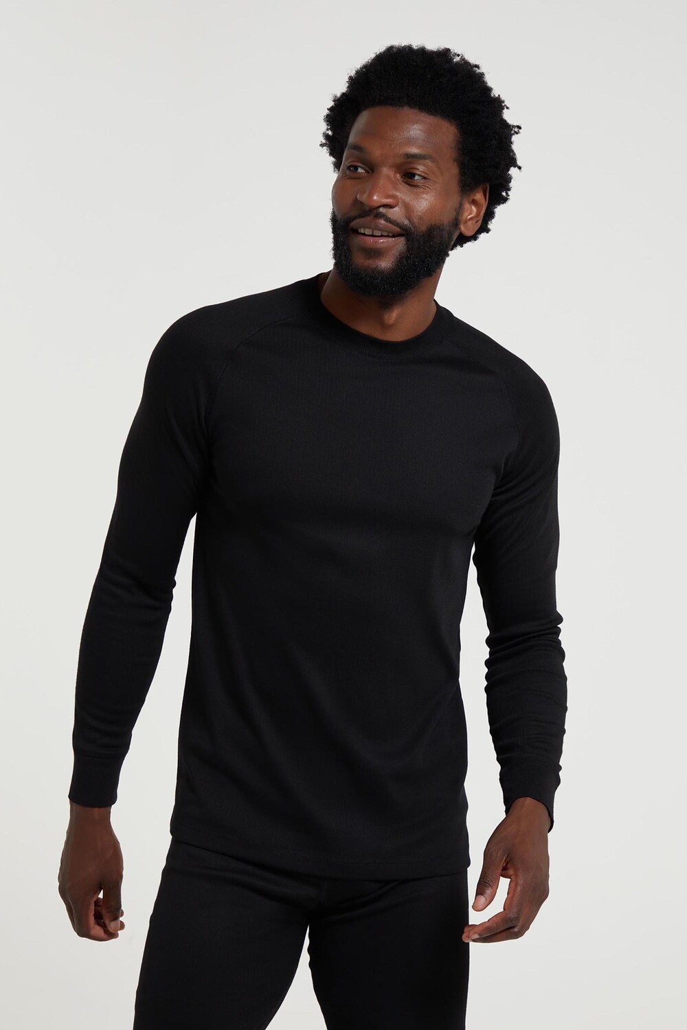 Топ с длинными рукавами и круглым вырезом, дышащий термо-базовый слой Mountain Warehouse, черный