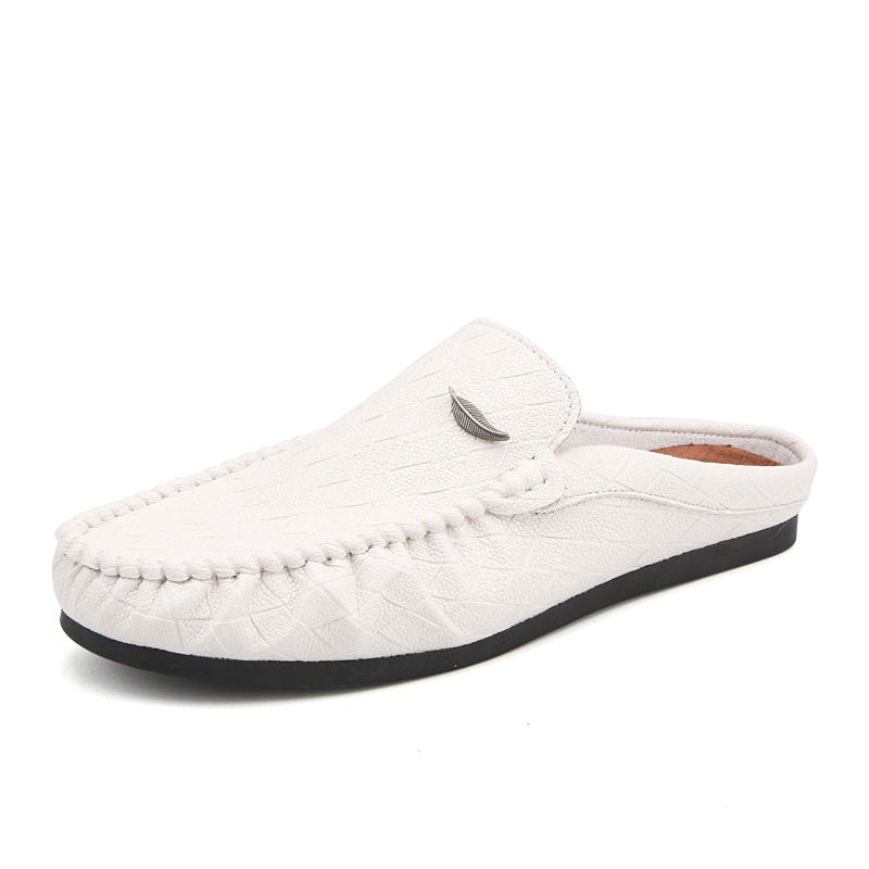 KUPE Мужские противоскользящие износостойкие тапочки с закрытым носком на резиновой подошве белого цвета, цвет White
KUPE Мужские противоскользящие износостойкие тапочки с закрытым носком на резиновой подошве белого цвета, цвет White