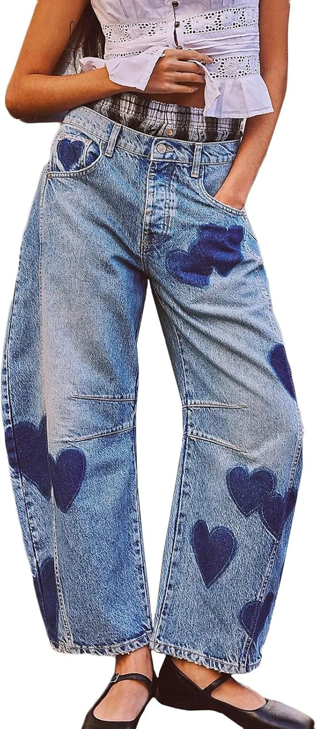 Прямые мешковатые бочкообразные джинсы для женщин Mid Rise Stretchy Boyfriend Wide Leg Casual Loose Cropped Denim
Прямые мешковатые бочкообразные джинсы для женщин Mid Rise Stretchy Boyfriend Wide Leg Casual Loose Cropped Denim