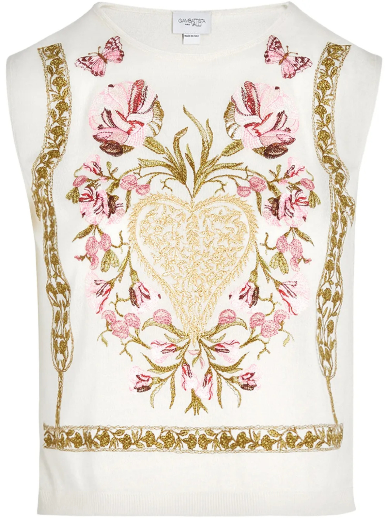Топ с цветочной вышивкой Giambattista Valli, белый
Топ с цветочной вышивкой Giambattista Valli, белый