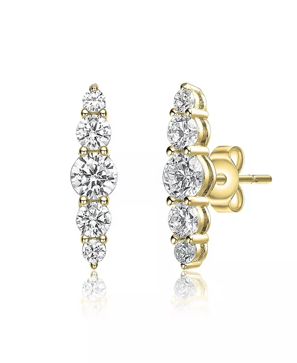 Серьги-Подвески из стерлингового серебра с 5 камнями кубического циркония Genevive, gold
Серьги-Подвески из стерлингового серебра с 5 камнями кубического циркония Genevive, gold