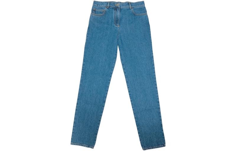 Джинсы женские Chanel на пуговице, синий 
Джинсы женские Chanel на пуговице, синий