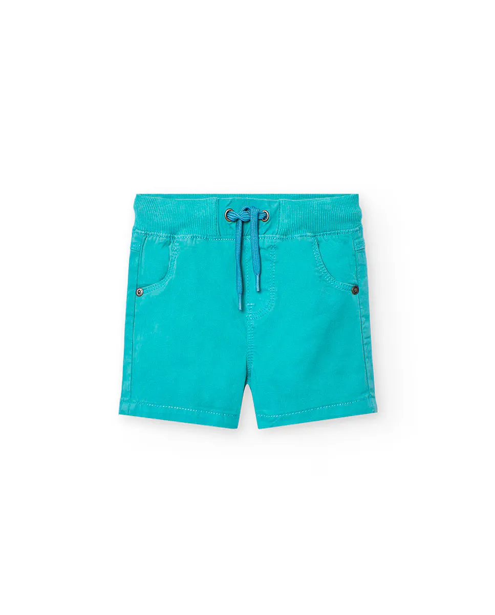 Бермуды для мальчика из гладкого хлопка с регулируемым шнурком Boboli, бирюзовый
Бермуды для мальчика из гладкого хлопка с регулируемым шнурком Boboli, бирюзовый