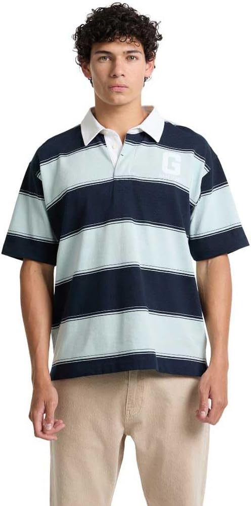 Поло в стиле регби в полоску GUESS, Azure Laguna And Blue Str
Поло в стиле регби в полоску GUESS, Azure Laguna And Blue Str