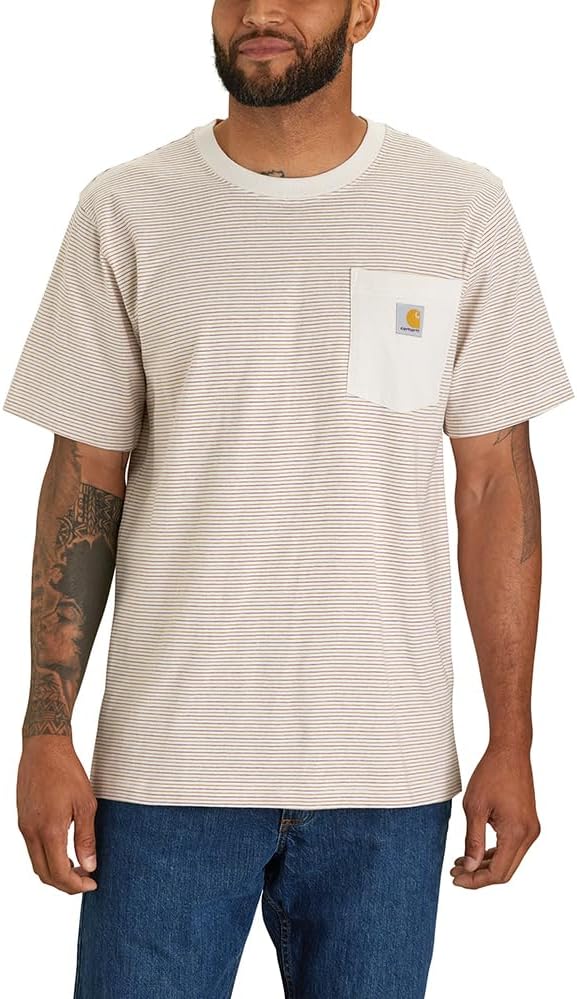 Футболка Carhartt с принтом и карманом, расслабленный крой, плотная ткань, Malt/Apple Butter Stripe
Футболка Carhartt с принтом и карманом, расслабленный крой, плотная ткань, Malt/Apple Butter Stripe