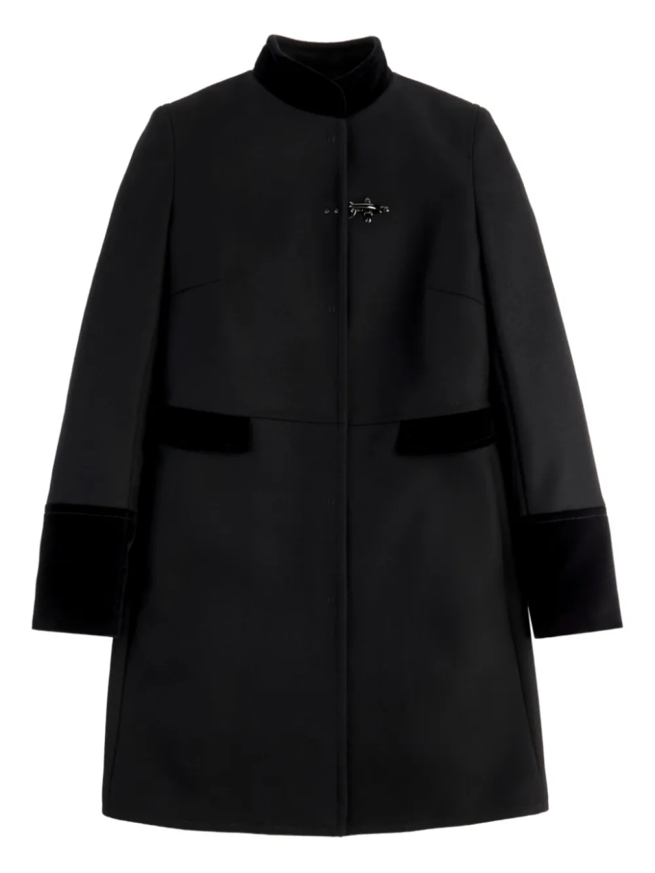 Fay пальто строгого кроя с бархатной отделкой, черный
Fay пальто строгого кроя с бархатной отделкой, черный