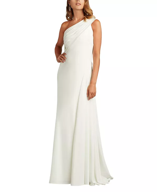 Платье из крепа Laine на одно плечо Tadashi Shoji, белый
Платье из крепа Laine на одно плечо Tadashi Shoji, белый