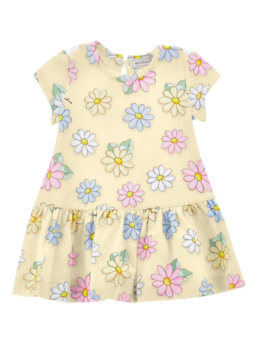 Платье с цветочным принтом Monnalisa, желтый 
Платье с цветочным принтом Monnalisa, желтый