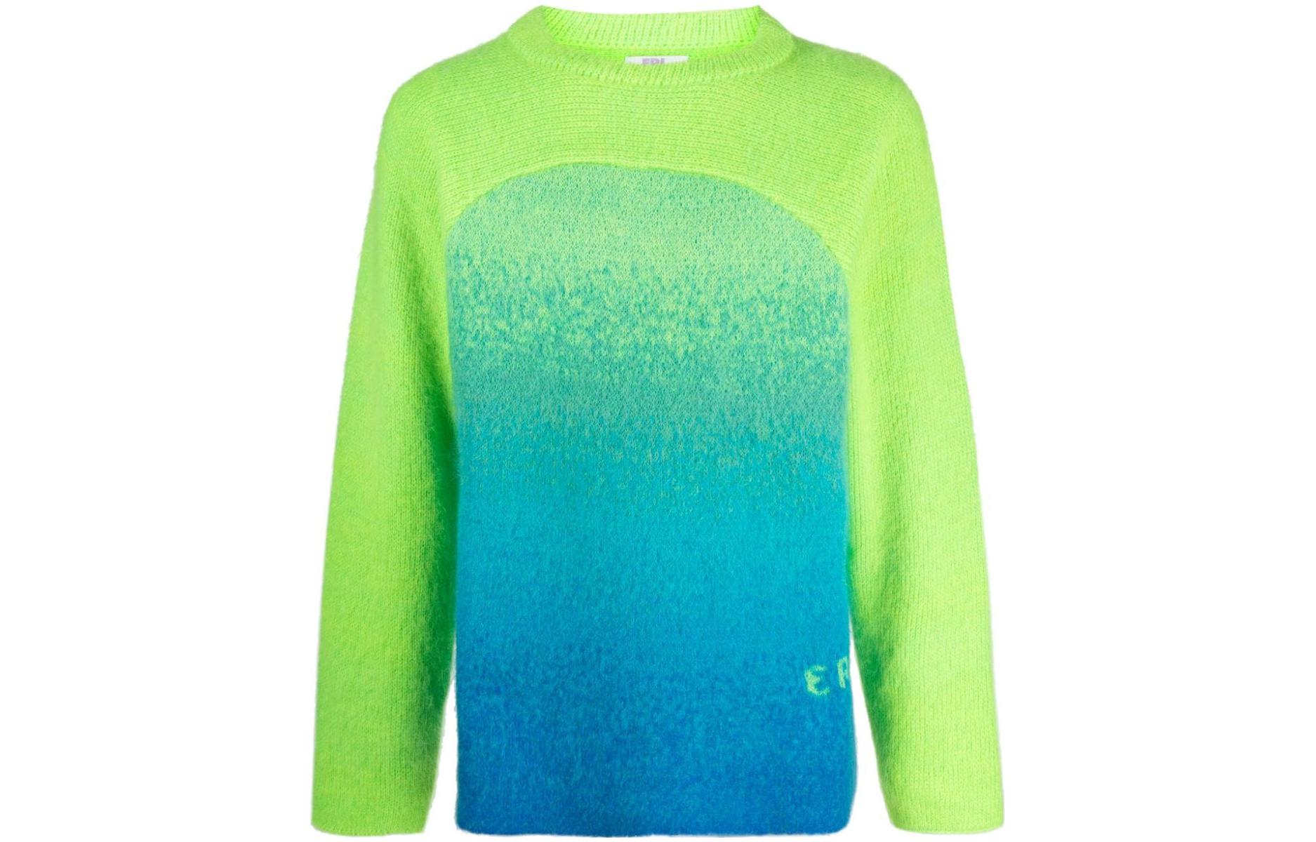 Свитер с интарсией логотипа в градиенте радуги ERL, зеленый
Свитер с интарсией логотипа в градиенте радуги ERL, зеленый