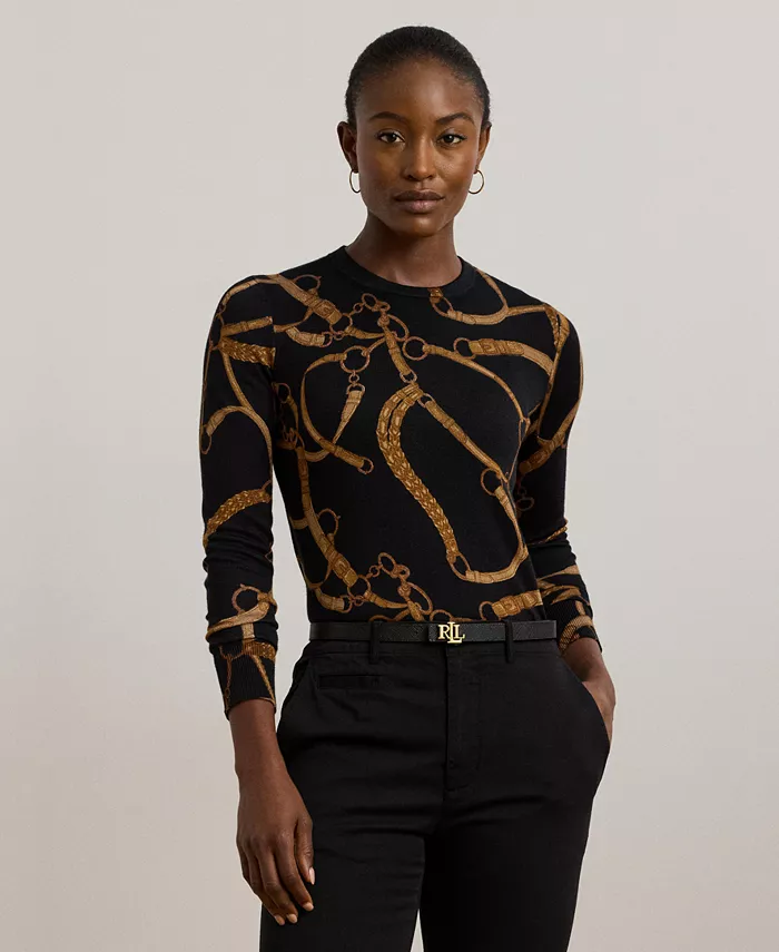 Женский свитер из хлопковой смеси с принтом пояса, размеры P/XS-3X Lauren Ralph Lauren, мультиколор
Женский свитер из хлопковой смеси с принтом пояса, размеры P/XS-3X Lauren Ralph Lauren, мультиколор