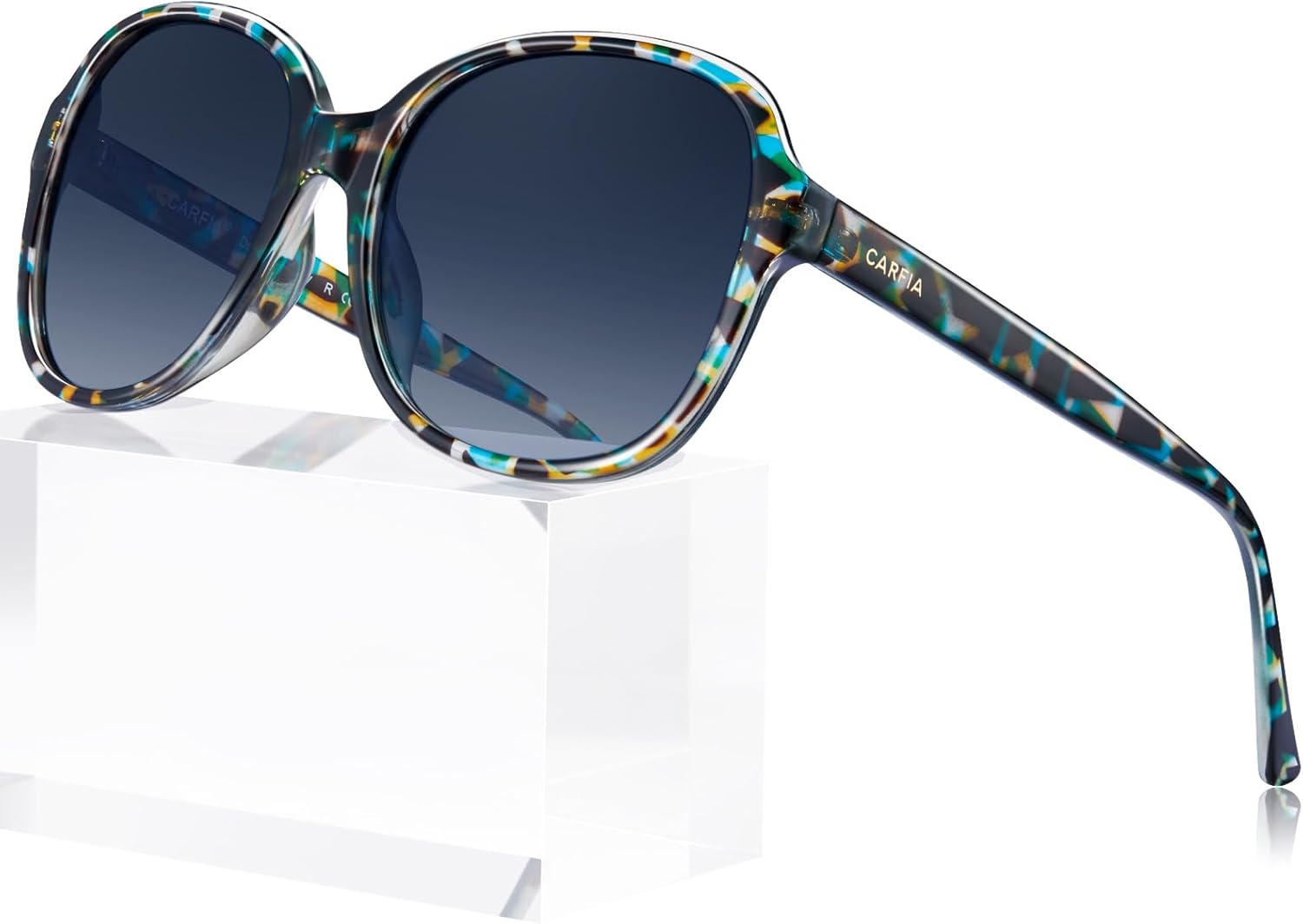 Солнцезащитные очки CARFIA Acetate Oversized Square Polarized Sunglasses for Women с защитой от УФ-излучения, в стиле ретро, большие и стильные, 2-2. Blue Gradient Lens
Солнцезащитные очки CARFIA Acetate Oversized Square Polarized Sunglasses for Women с защитой от УФ-излучения, в стиле ретро, большие и стильные, 2-2. Blue Gradient Lens