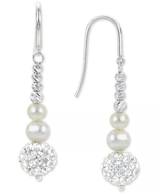 Серьги-Подвески из искусственного пресноводного жемчуга (4–6 мм) и кристаллов в форме линейных кристаллов из стерлингового серебра Macy'S, silver
Серьги-Подвески из искусственного пресноводного жемчуга (4–6 мм) и кристаллов в форме линейных кристаллов из стерлингового серебра Macy'S, silver