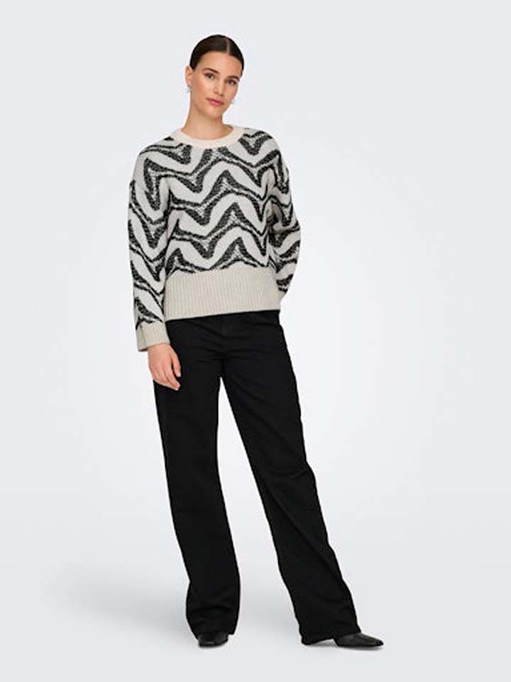 Пуловер ONLY Pullover, черный/белый
Пуловер ONLY Pullover, черный/белый